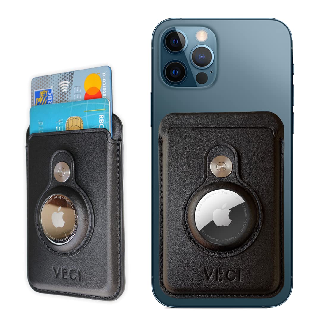 VECI MagSafe Compatible Wallet with AirTag Pocket - Wallet